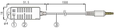 Čidlo teploty/vlhkosti, kabelové 1,5m - THA-3151