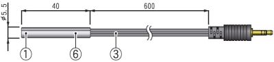 idlo teploty, nerez jmka, 5,5/640mm - TR-0306