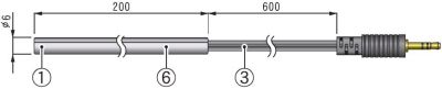 idlo teploty pro TR-71U/W/wf, nerez, 6/800mm - TR-0406