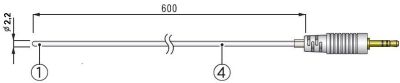 Čidlo teploty pro TR-71U/W/wf,fluoroplast 2,2/600 - TR-1106