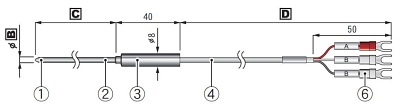 idlo teploty Pt100, zakzkov, standardn verze - TR-8110