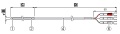 idlo teploty Pt100, ekonomick typ, 3,2/50mm, 2 m - TR-8100-3.2-50-2M